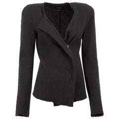 Chaqueta acolchada de punto negra para los hombros Talla S