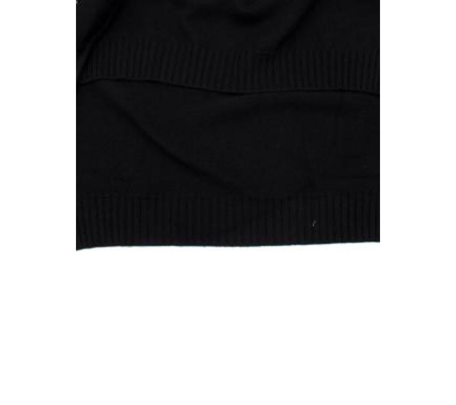 Women's or Men's Black Knit Roll Neck High Low Jumper For Sale