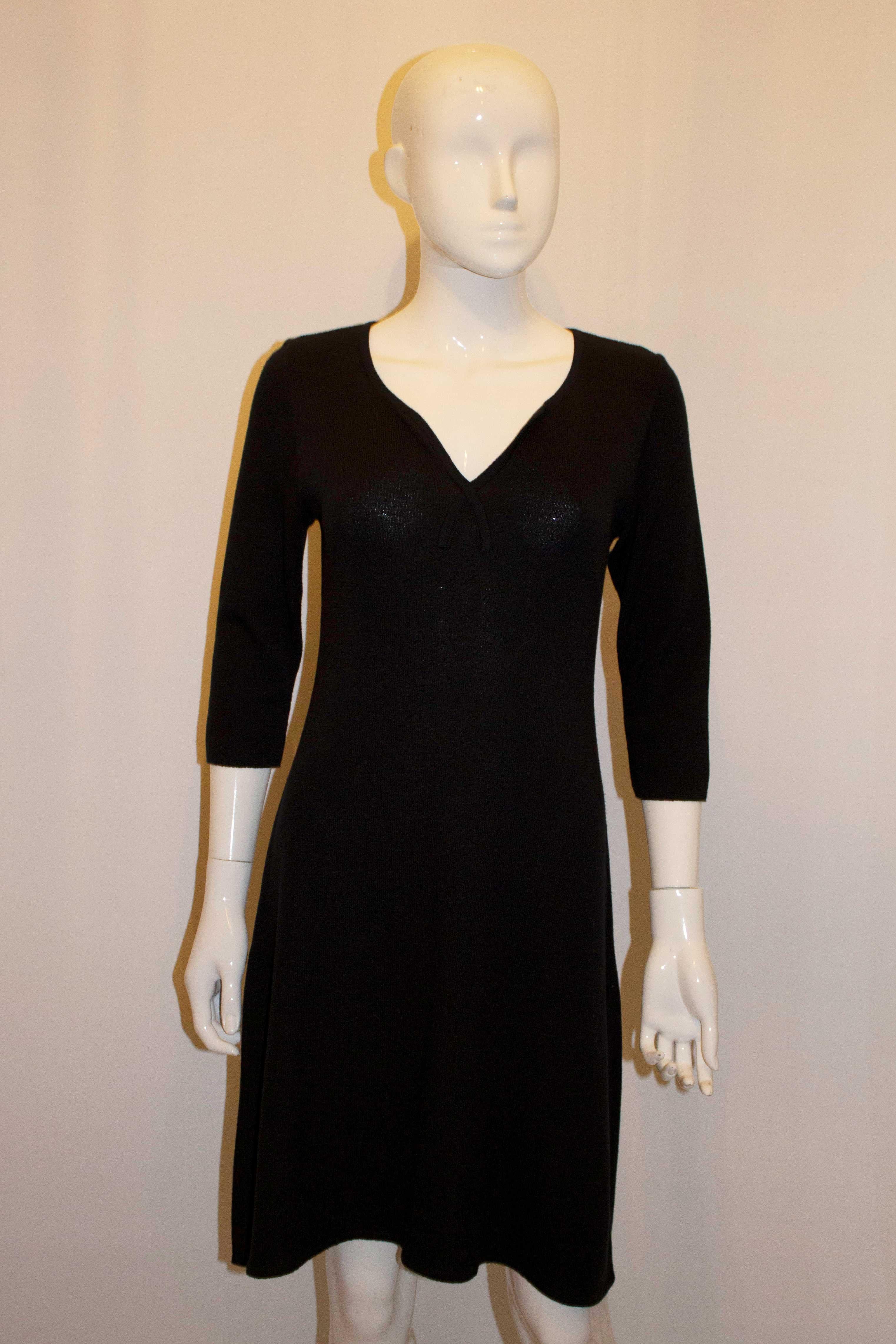 Women's Black Knitted Dress by Eric Bergere For Sale