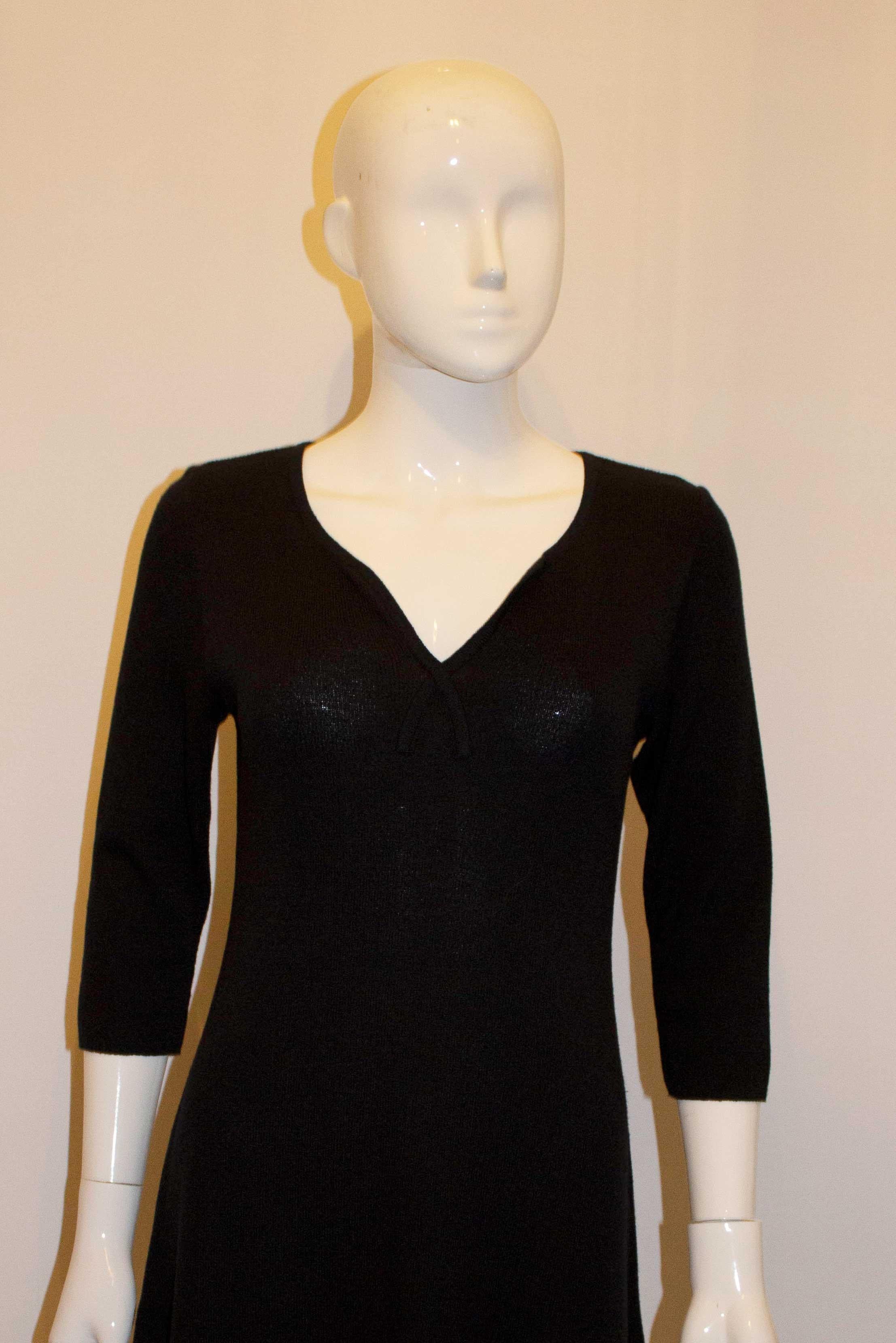 Black Knitted Dress by Eric Bergere For Sale 1