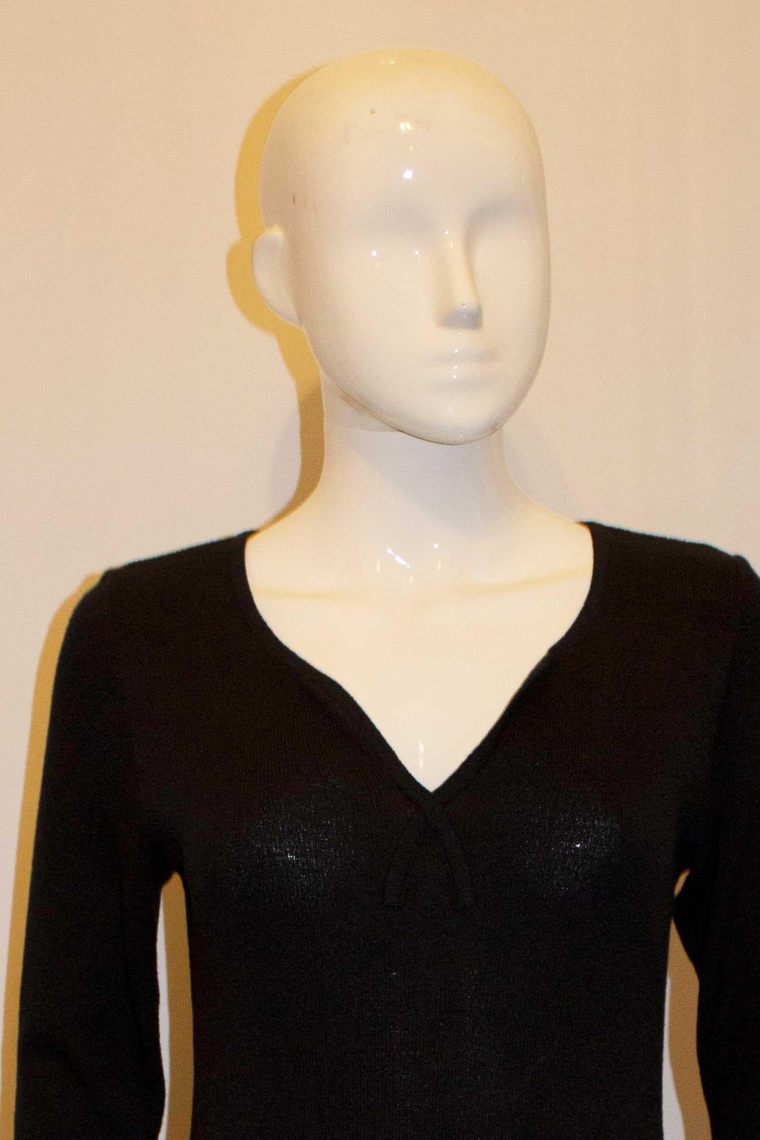 Black Knitted Dress by Eric Bergere For Sale 2