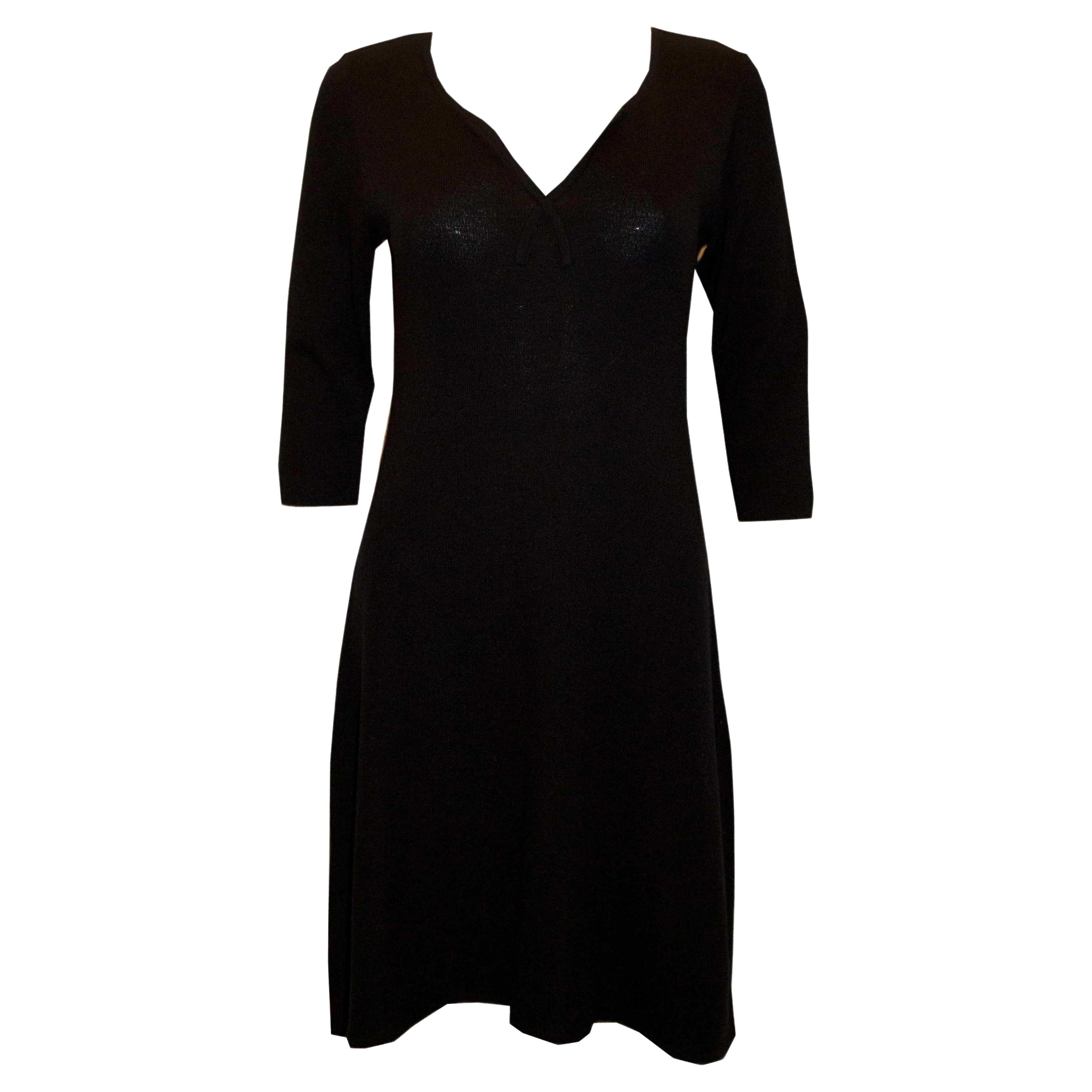 Black Knitted Dress by Eric Bergere For Sale
