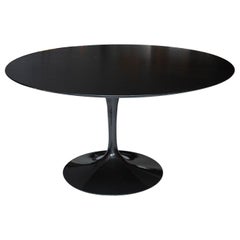 Black Knoll Tulip Table in Ebonized Walnut