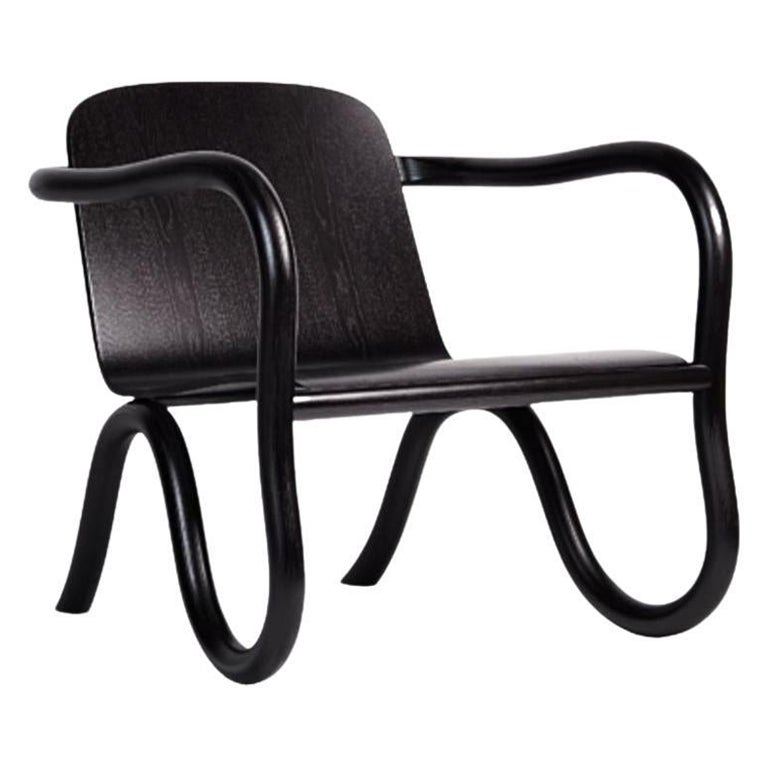 Black Kolho Natural Lounge Chair by Made by Choice For Sale