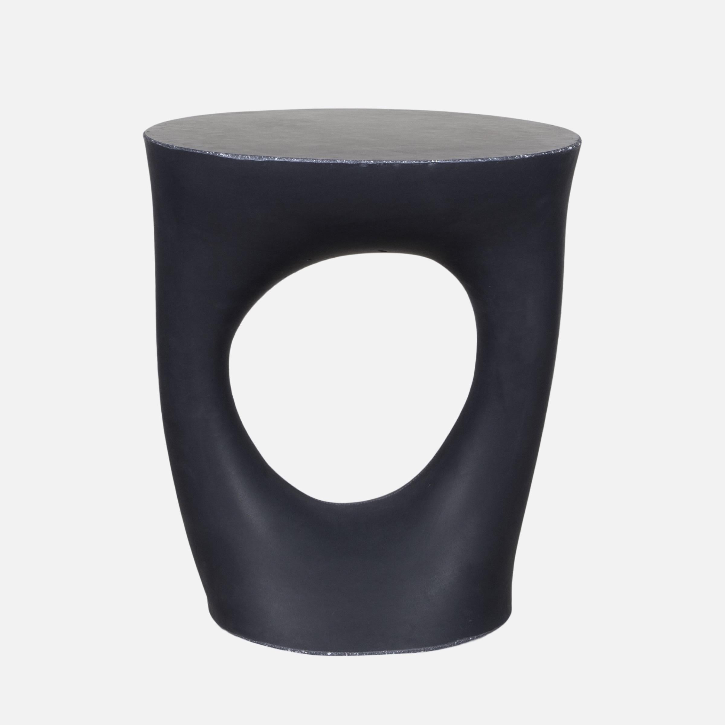 American Black Kreten Side Table from Souda, Tall, Made to Order For Sale