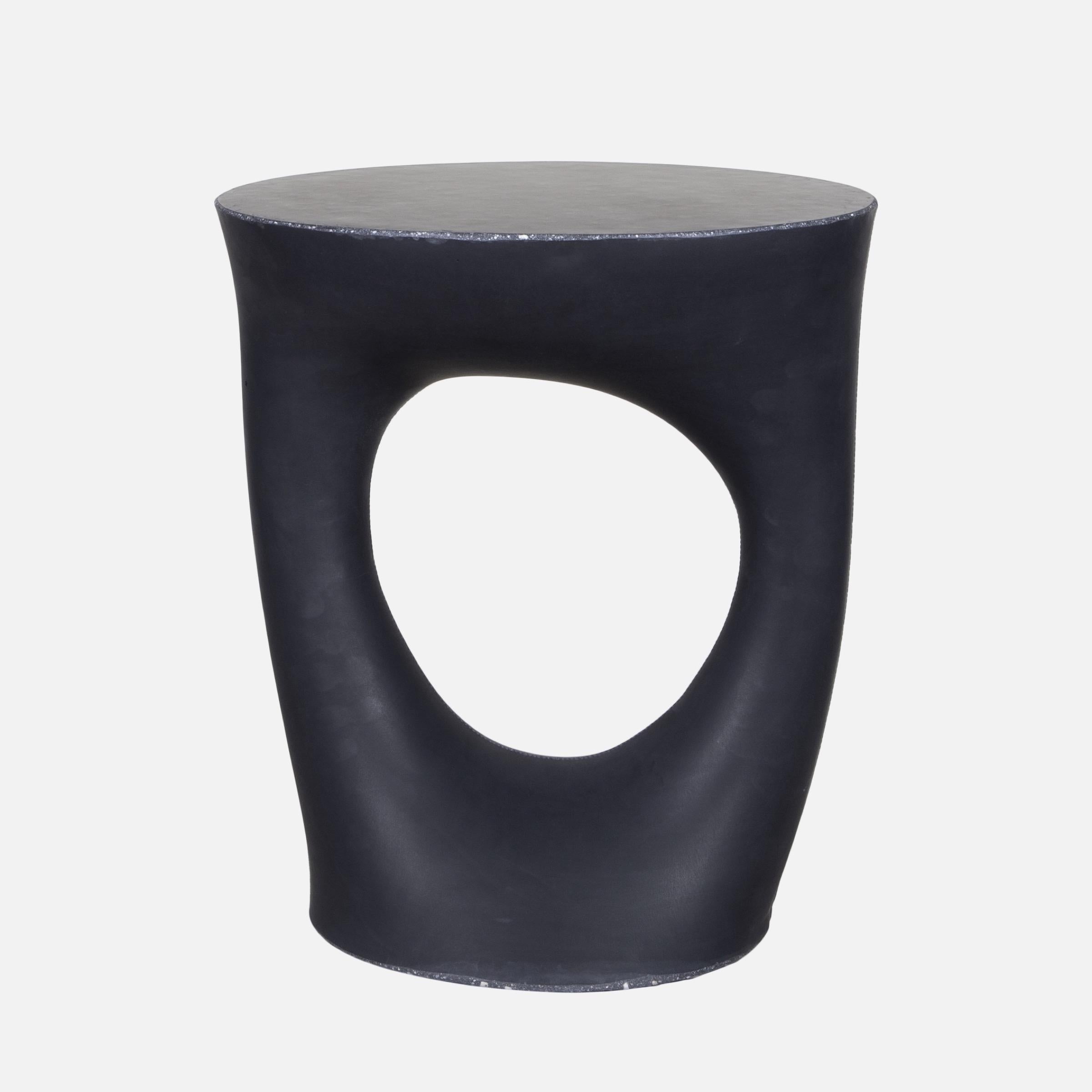 Cast Black Kreten Side Table from Souda, Tall, Made to Order For Sale