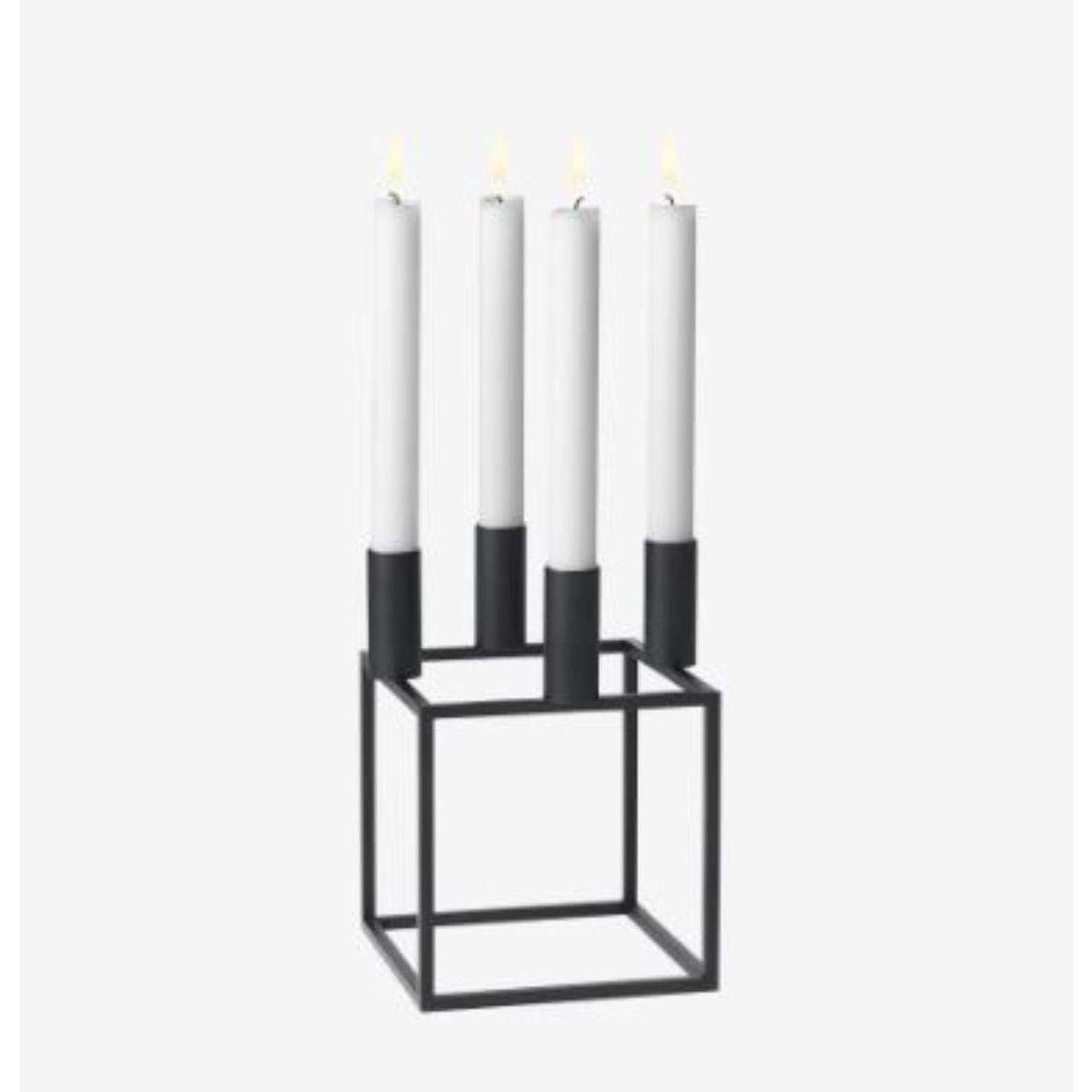 Modern Black Kubus 4 Candle Holder by Lassen For Sale