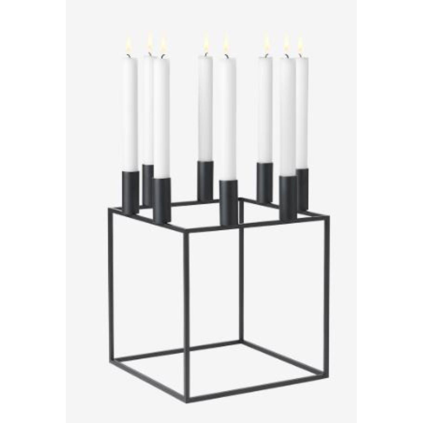 Modern Black Kubus 8 Candle Holder by Lassen For Sale
