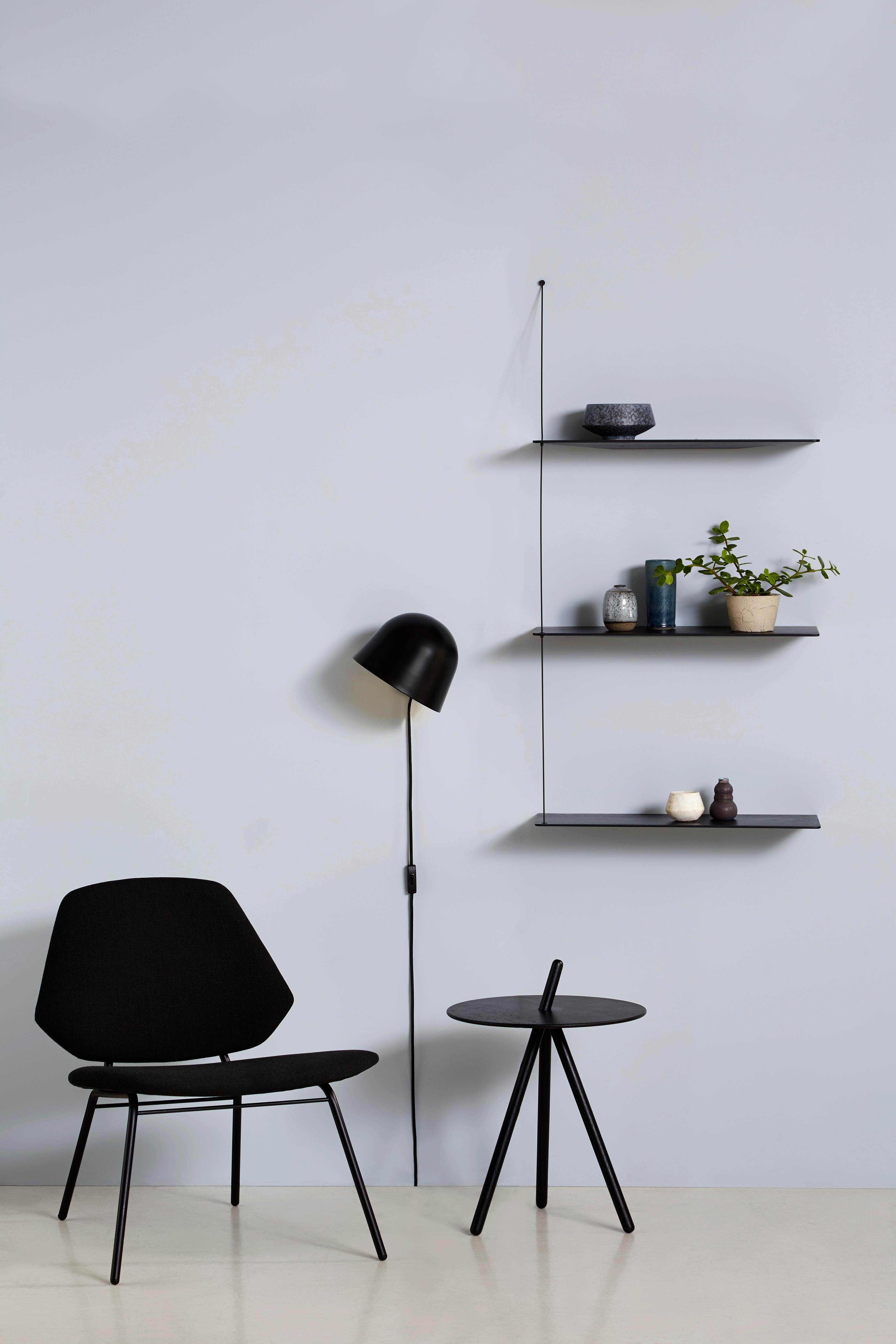 Post-Modern Black Kuppi Wall Lamp by Mika Tolvanen For Sale