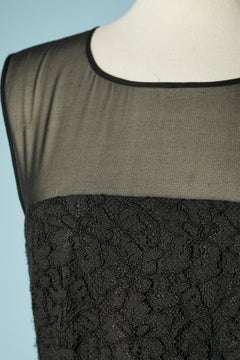 Black lace and chiffon cocktail dress Diane Von Furstenberg