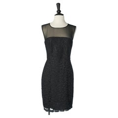 Used Black lace and chiffon cocktail dress Diane Von Furstenberg 