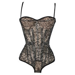Black lace corset