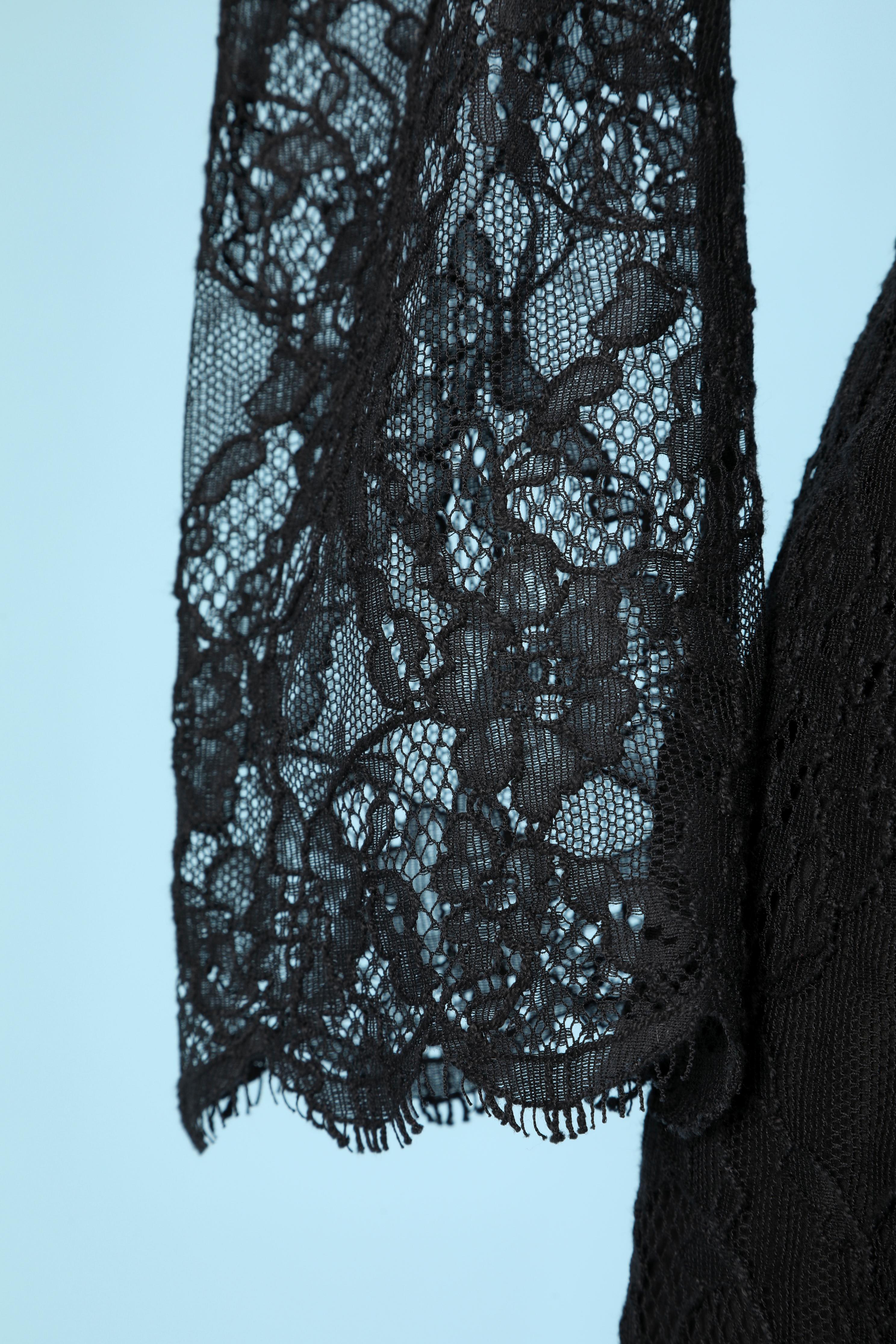 black lace turtleneck