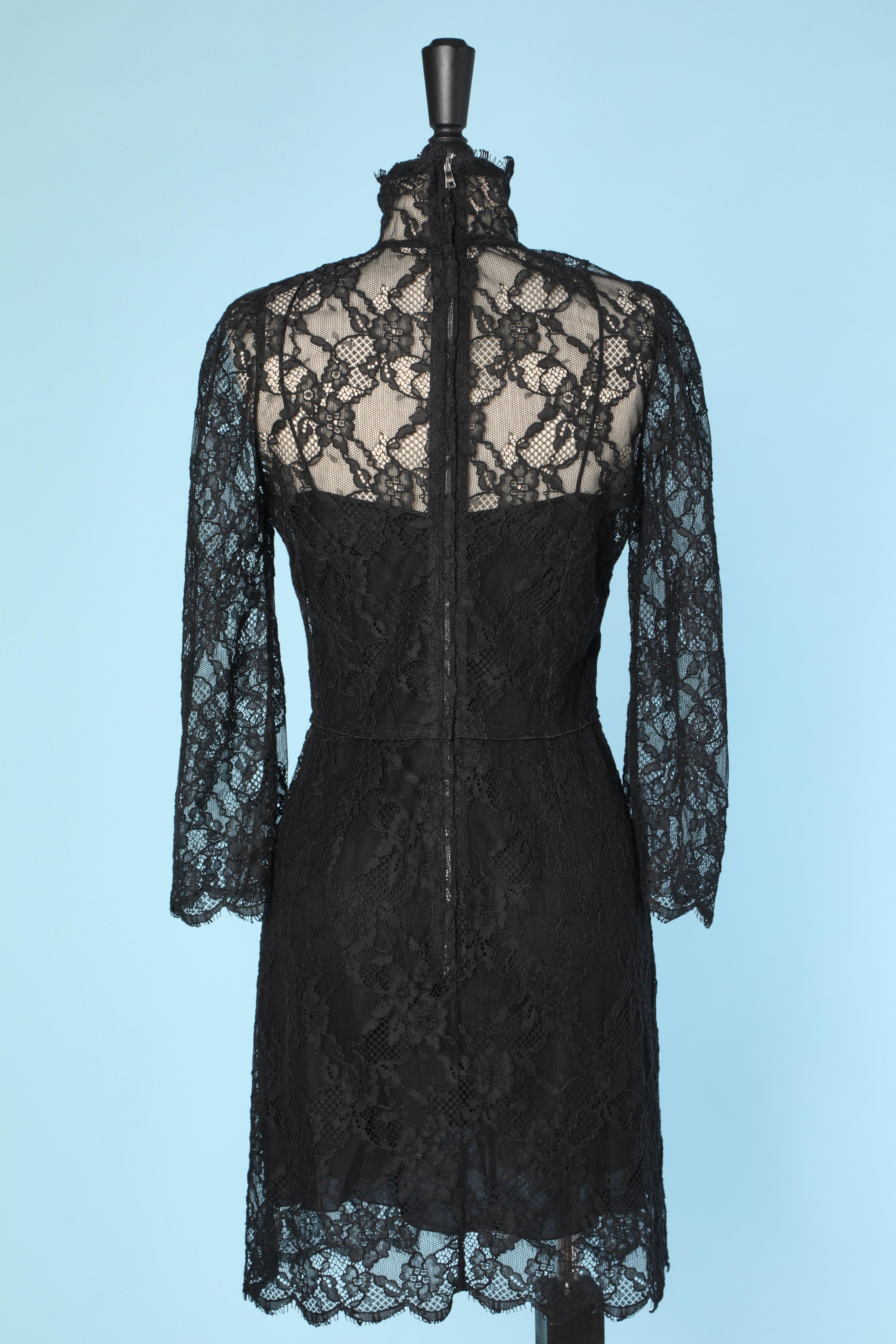 Women's Black lace dress  with black lining Dolce & Gabbana 