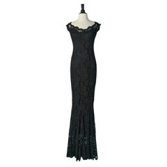 Used Black lace evening dress Les Folies d'Elodie 