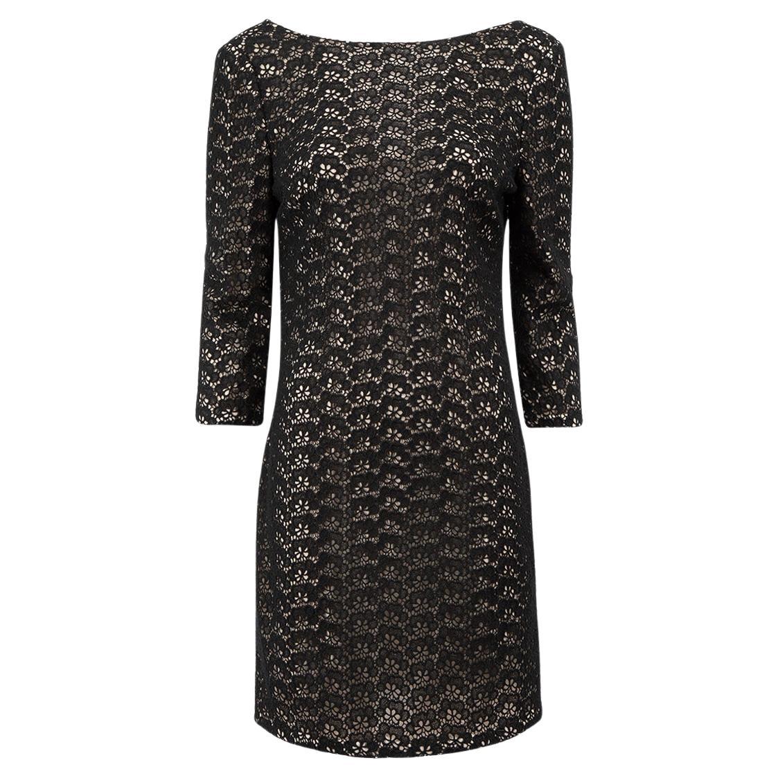 Black Lace Sarita Mini Dress Size XL For Sale