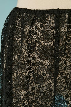 Black lace see-through skirt CHRISTIAN DIOR
