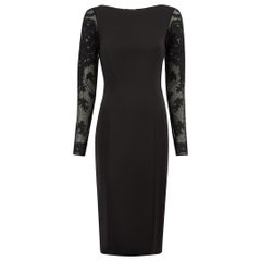 Robe à manches longues en dentelle noire Taille S