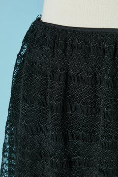 Black lace skirt with silk lining CHRISTIAN DIOR