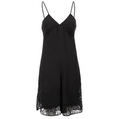 Black Lace Trim Sleeveless Playsuit Size S
