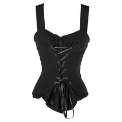 Bustier noir à lacets Mara Margo
