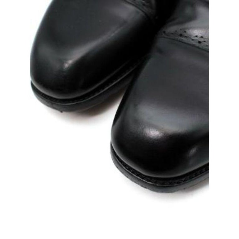 black lace-up oxford brogues For Sale 6