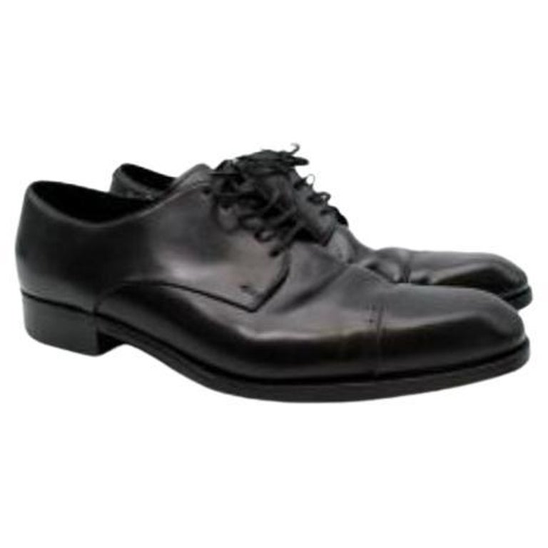 black lace-up oxford brogues For Sale