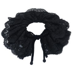 Black Lace & Velvet Ruff Style Collar