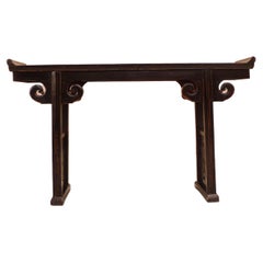 Black Lacquer Altar Table / Console Table