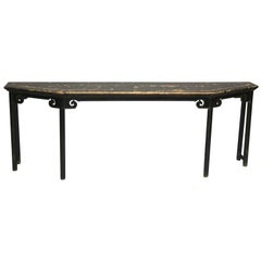 Black Lacquer Altar Table from Tianjin Province, China, 19th Century