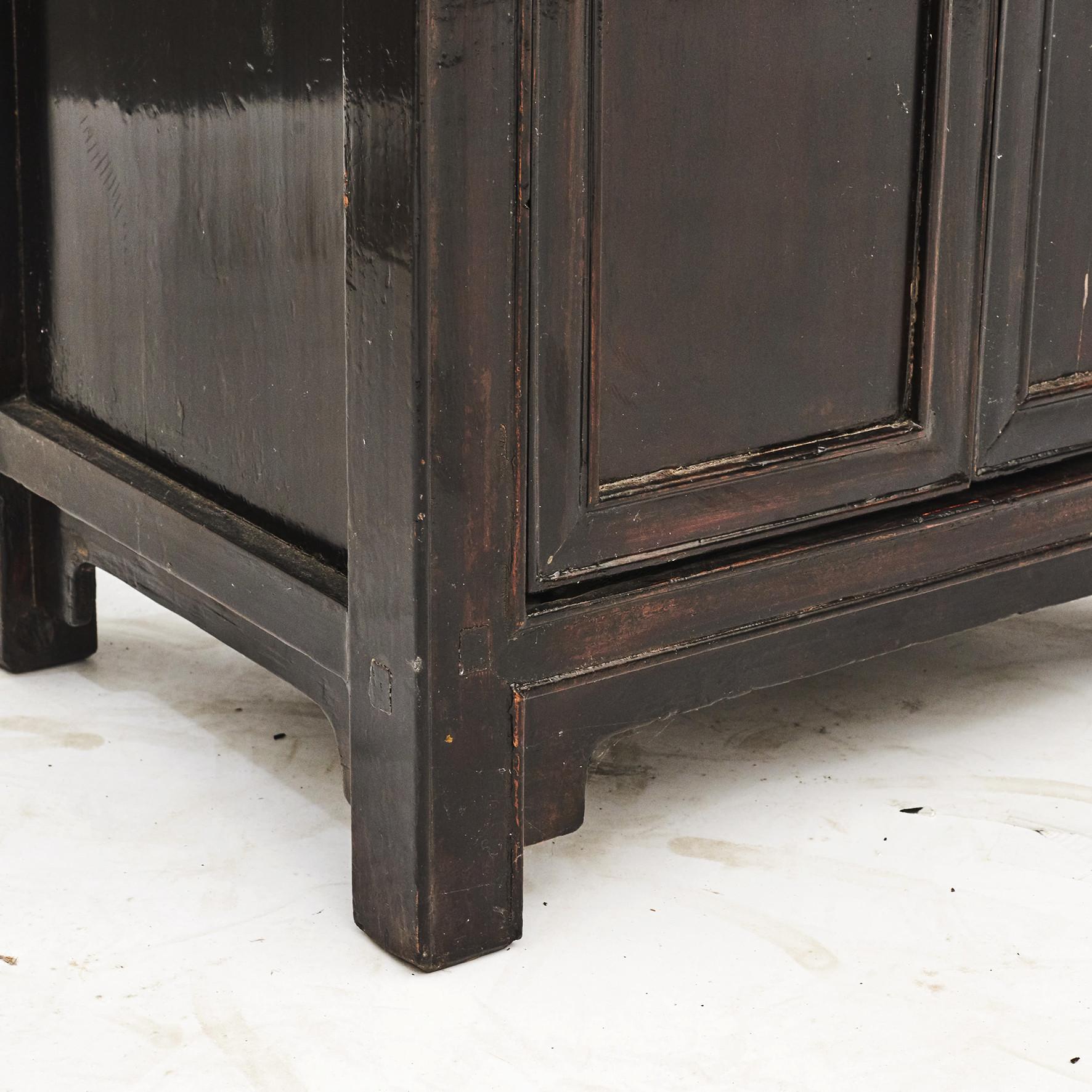 Antique Black Lacquer Alter Side Table Console  In Good Condition In Kastrup, DK