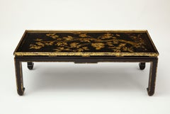 Black Lacquer and Gilt Chinoiserie Low Table