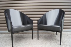 Black Lacquer and Leather Pratfall Chair by Philippe Starck