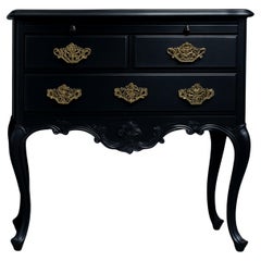 Black Lacquer Baroque Commode, 18th Century