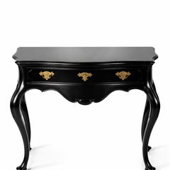 Cómoda barroca lacada en negro sobre blanco, S. XIX