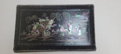Black Lacquer Box with Mother of Pearl inlay - 18th Century