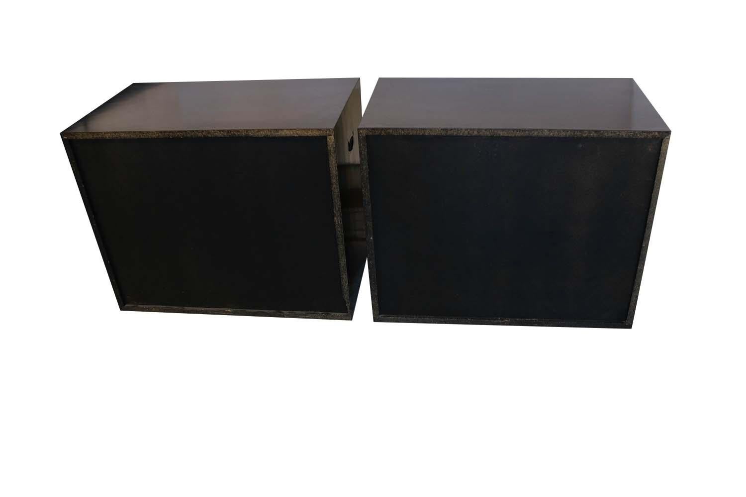 Unknown Black Lacquer Campaign Sideboard Credenza Dresser