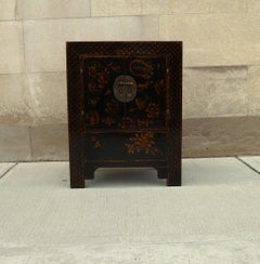 Black Lacquer Chest with Gilt Motif