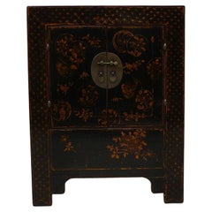 Black Lacquer Chest with Gilt Motif