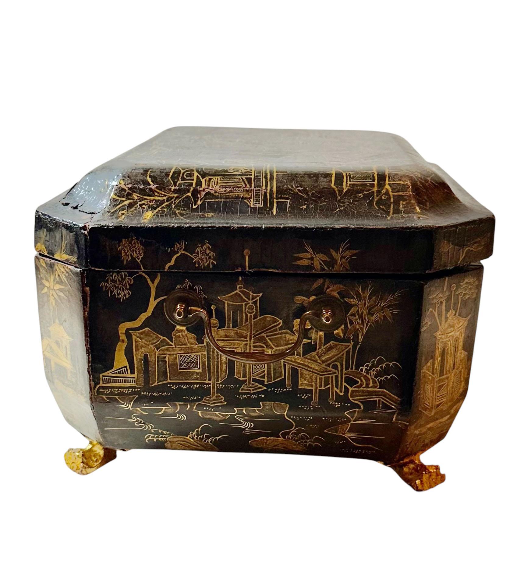 Caja de trabajo china de exportación lacada en negro Chino en venta