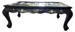 Black Lacquer Chinoiserie Coffee Table