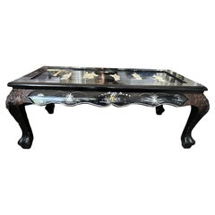 Black Lacquer Chinoiserie Coffee Table