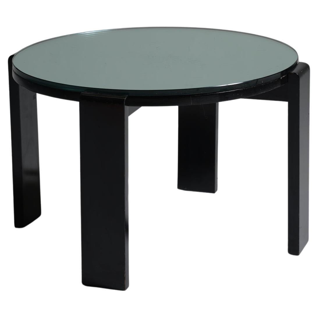Table basse en laque noire de Jacques Adnet