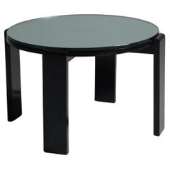 Couchtisch aus schwarzem Lack von Jacques Adnet