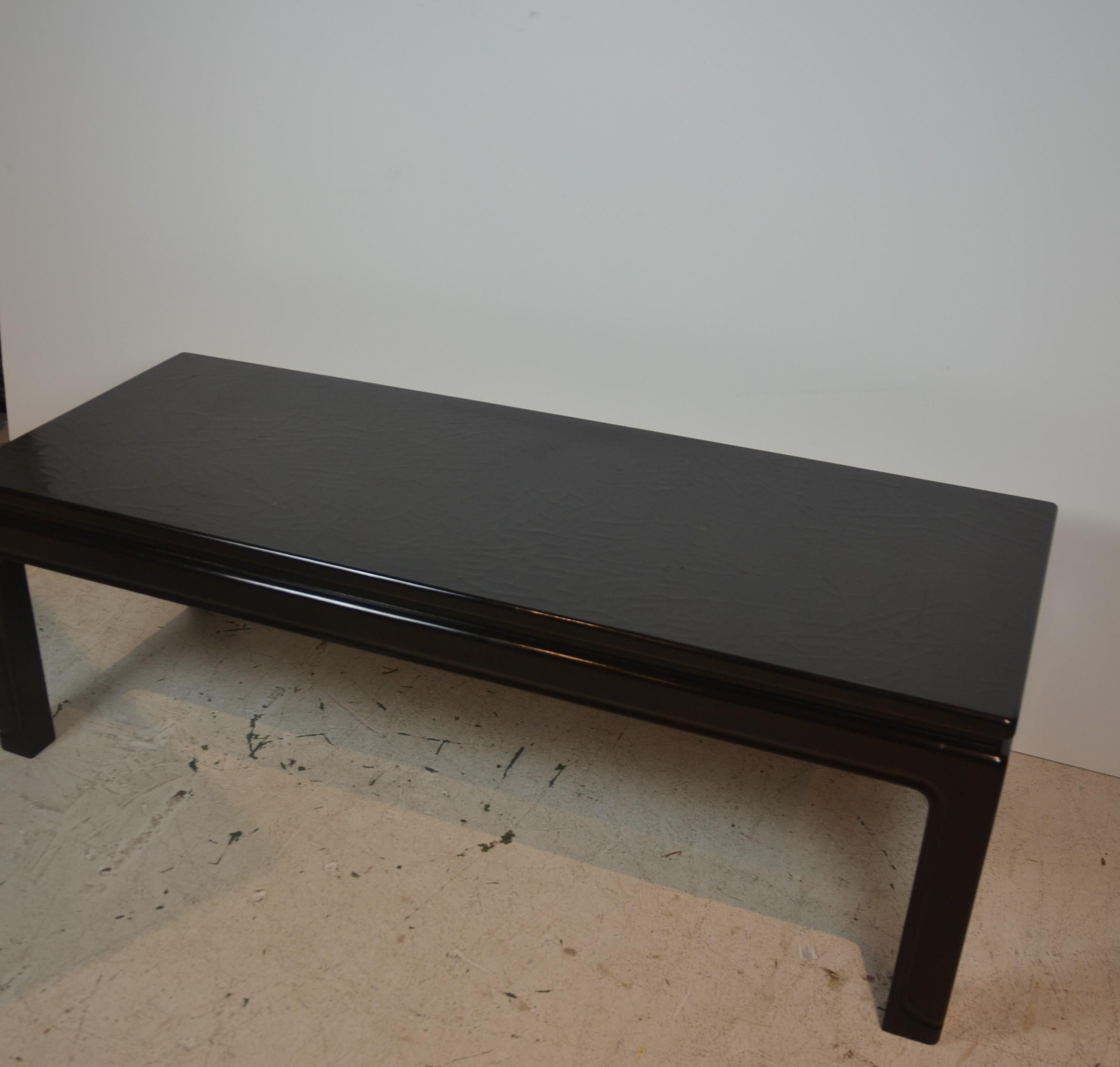 Late 20th Century Black Lacquer Coffee Table