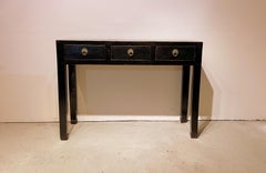 Tavolo consolle in lacca nera