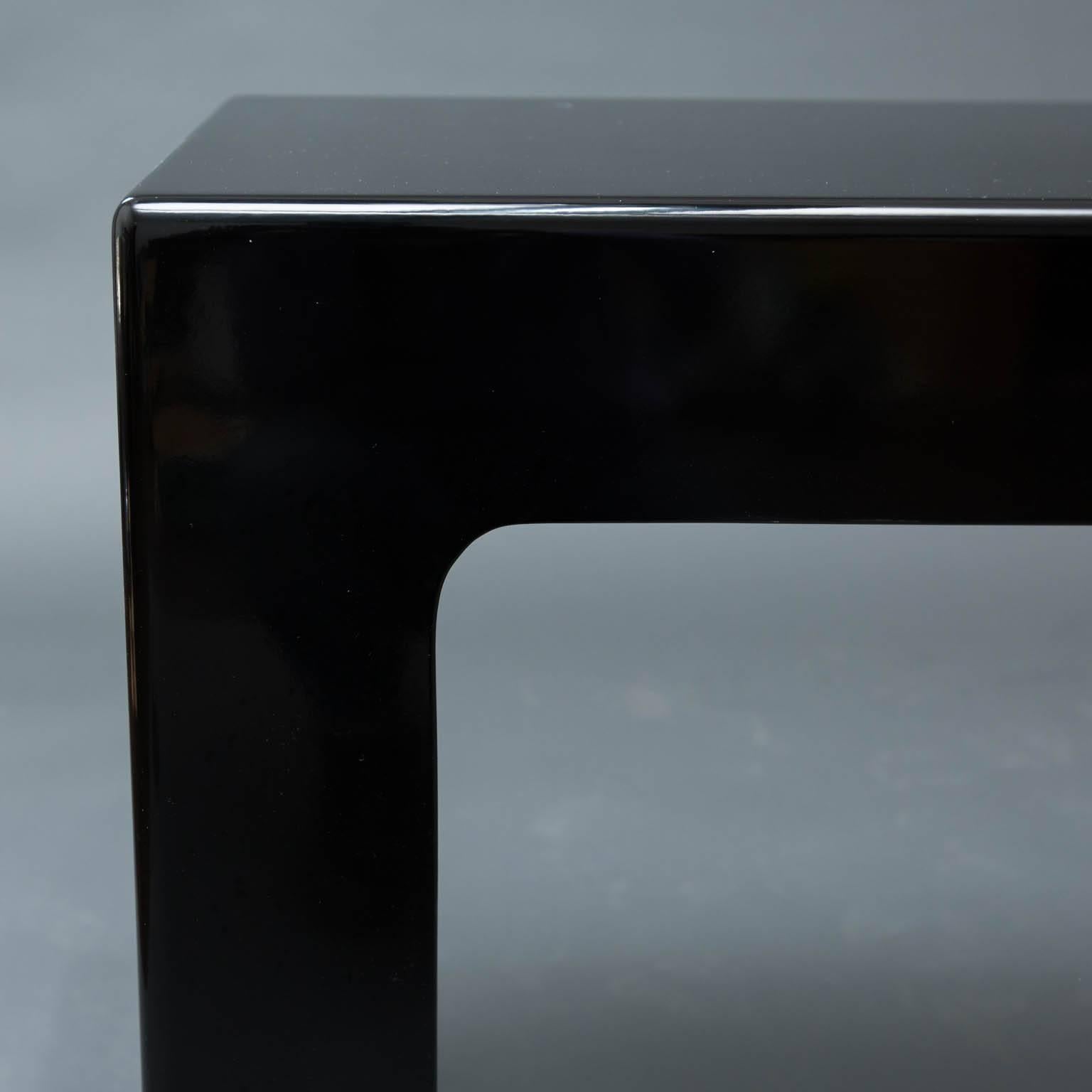 Modern Black Lacquer Console Table