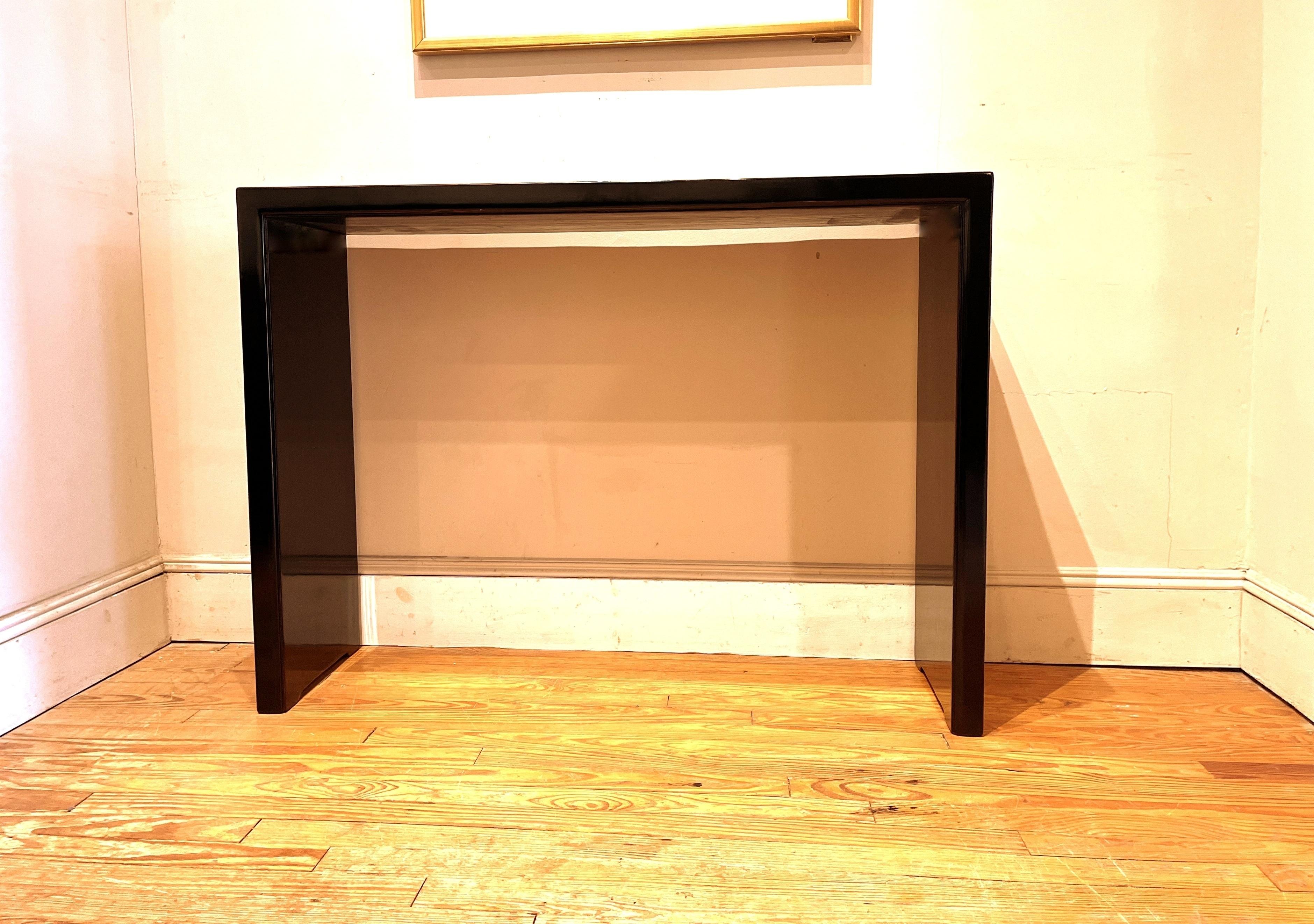 Ming Black Lacquer Console Table For Sale