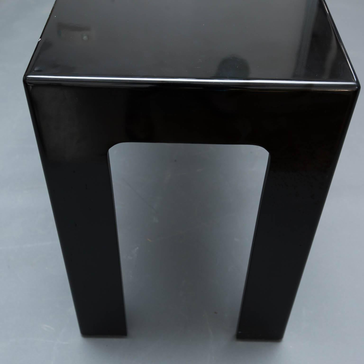 Lacquered Black Lacquer Console Table