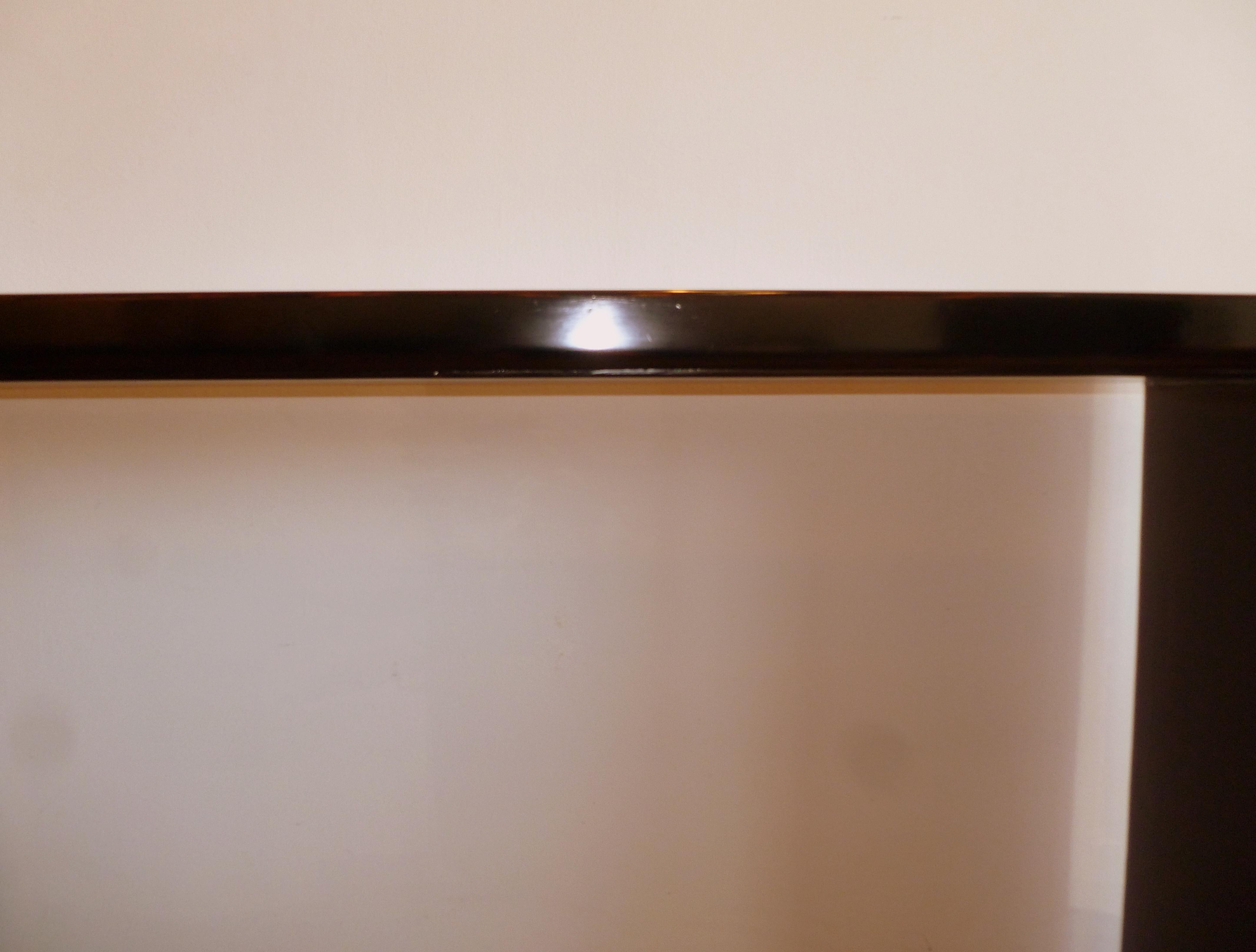 Black Lacquer Console Table In Good Condition In Greenwich, CT